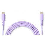 Fuj:tech USB-C silikoonkaabel, lilla, 1,5 m