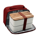 L&otilde;unad&auml;iteks L&otilde;unad&auml;iteks termokotiga Akinod Bento+Lunch bag 11:58 Blanc/Terracotta, AKI000056