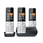 Gigaset COMFORT 500A Trio Analoog-/DECT telefon Helistaja ID Must, H&otilde;be