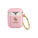Guess protective case GUA2UCG4GP Glitter Collection for AirPods 1/2 in pink