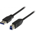 Deltaco USB3-110S USB-kaabel USB 3.2 Gen 1 (3.1 Gen 1) 1 m USB A USB B Must