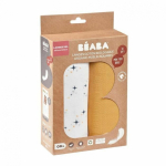 BEABA COTTON 2 PCS. XXL SIZE DIAPER SET 120X120 CM, HONEY YELLOW/STARRY NIGHT