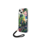 Case Case Guess GUOHCP14SHFLSB iPhone 14 6.1 inch Blue / Blue Hard Case Flower Strap