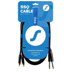 SSQ SSQ RCAJM5 - kaabel 2x RCA - 2x pistikupesa Mono 6,3 mm 3 m must