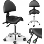 Physa Saddle beauty chair with adjustable swivel backrest BERLIN - black