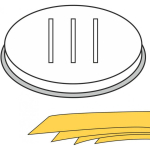 PAPPARDELLE PAPPARDELLE pasta maker, wide strips, 5 holes 16x1 mm MPF2.5/4 - Hendi 229385