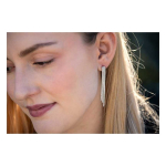 Agate Agate Strass long earrings with zircon AGT-E148PW