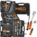 NEO t&ouml;&ouml;riistade ja lisade komplekt, 1/2", 1/4", 100 tk.