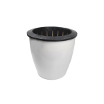 Oem PATIO isetatud automaatse kastmisega lillepott - 22 cm valge plastmassist pot.
