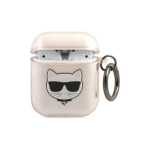 Karl Karl Lagerfeld Protective case KLA2UCHGD Glitter Choupette for AirPods 1/2, beige