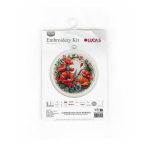 luca luca S Counted Cross Stitch Kit with Bow Included "Composition with Poppies" 17x17cm SBC209
