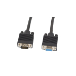 Lanberg CA-VGAC-10CC-0050-B+ VGA-kaabel 5 m VGA (D-Sub) Must