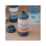 BEABA BEABA Pojemniki na mleko w proszku 4 komory mineral grey/pink (opakowanie zbiorcze 6 szt.)