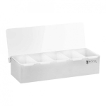 Royal Royal Catering Bartender container for drink accessories + 5 container inserts. Plastic