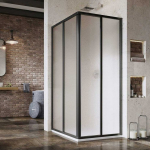 Rectangular Rectangular shower wall Ravak Supernova, SRV2-100 195 S, black+glass Grape