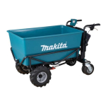 Makita DCU605Z Battery wheelbarrow 2X18V Li-ion, BL-motor, 3-speed, max load 300kg, 106 kg Without batteries and charger!
