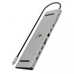 ICY ICY BOX IB-DK2106a-CPD Juhtmega &uuml;hendatud USB 3.2 Gen 1 (3.1 Gen 1) Type-C S&ouml;ehall, Must