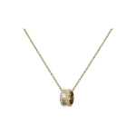 Daniel Daniel Wellington Elan Lumine Sparkling Gold Plated Circle Pendant Necklace DW00400510