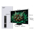 TCL 50C7K teler 127 cm (50") 4K Ultra HD Nutiteleri funktsioon WiFi Metallik 2000 cd/m&sup2;
