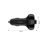 Tech-Protect CC06 3-port PD72W car charger with transmitter - bl