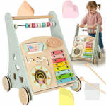 RoGer Wooden Baby Walker Push Toy 12m+ Blue