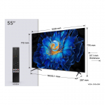 TCL C69KS 55C69KS teleriba 139,7 cm (55") 4K Ultra HD nutitel teleriba Wi-Fi Metalne