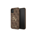 Guess Apple iPhone 11 6.1 / Xr hardcase 4G Big Metal Logo Brown