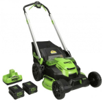 Battery Battery self-propelled lawnmower Greenworks GD60LM61K4X 60 V 2x4.0 Ah battery.