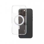 PanzerGlass CARE by &reg; Feature Case Transparent w. Silver Kickstand & MagSafe iPhone 16 Pro Max mobile phone case