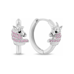 Brilio Brilio Silver Silver rings Unicorn with pink zircons EA1108WP