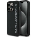 Karl Karl Lagerfeld 3D Rubber Glitter Logo Apple iPhone 14 Pro phone case black