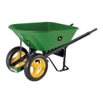 Truper John Deere 120L kahe ratta professionaalne k&auml;ru metallmahutiga