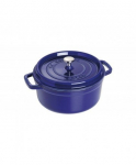 Staub Round Cocotte, 26cm cast iron, dark blue