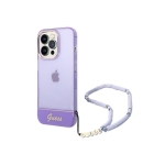 Guess GUHCP14LHGCOHU iPhone 14 Pro 6.1" purple/purple hard case Translucent Pearl Strap