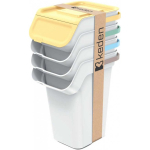 Waste Waste sorting system Prosperplast Keden Kaddi Q 4x25L set with activated carbon filter, waste sorting container with lid, trash