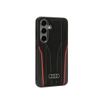 Audi Genuine Leather MagSafe S24 S921 czarno-czerwony|black-red