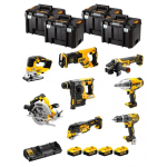 DEWALT Kit COMBO 18V DCK865P4T (DCD796, DCF899H, DCS367, DCH273, DCS334, DCG405, DCS355, DCS570) 4x5.0Ah 4xTSTAK