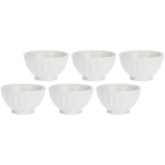 Set Set of 6 small round cake bowls - white, 8 cm