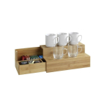 Bamboo Bamboo holder for coffee and tea, two-level box with compartments, WENKO