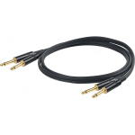 PROEL 2 x 6,3mm male - 2 x 6,3mm male, 5m, black