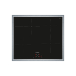 Siemens iQ300 EH645BFB6E pliidiraud Must, Roostevaba teras Sisseehitatud 60 cm Tsooniga induktsioonplaat 4 tsoon(id)