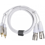 Fuj:tech 2 x RCA uros &ndash; 2 x XLR uros audiokaapeli, 5 m, valkoinen