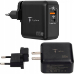 Charger Charger T-Phox ŁAD SIEC T-PHOX MEGA T-PP09 GAN PD 65W USB/USB-C Black