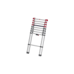 Hailo 7113-091 Teleskoopredel Alumiinium, Must, Punane