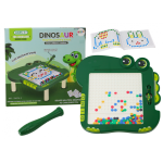 Lean Lean Toys Educational Magnetic Board Dinosaur Pad Puzzle Green Beads