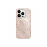 Case Case Guess GUHMP16LH4PYEEP iPhone 16 Pro 6.3" pink hardcase IML Peony On 4G Background MagSafe