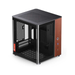 Jonsbo TK-0 PC Geh&auml;use, Mini-Tower, Mini-ITX, Tempered Glass, Holz - black