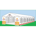 Tent Tent hall 6 x 12 m PATIO