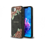 Case Case Guess 4G Flowers Print MagSafe for iPhone 16e black