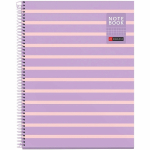 APLI Spiralne m&auml;rkmik, A4, 80 lehte, ruuduline, Mauve